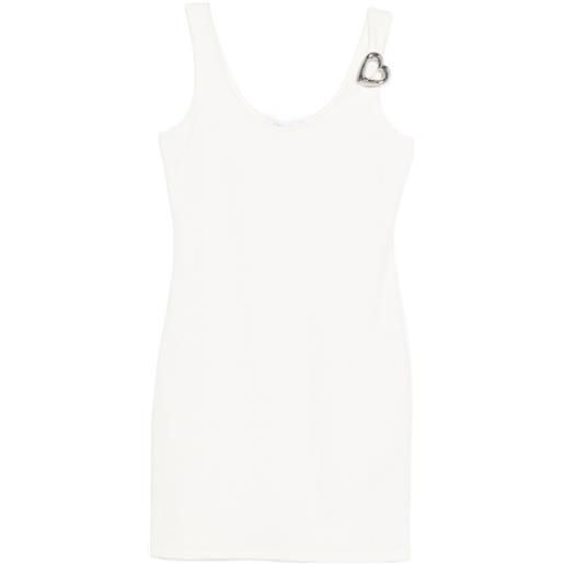 Blumarine abito corto con applicazione - bianco