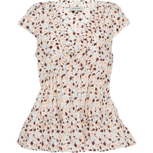 Lee Mathews blusa holly a maniche corte - rosa