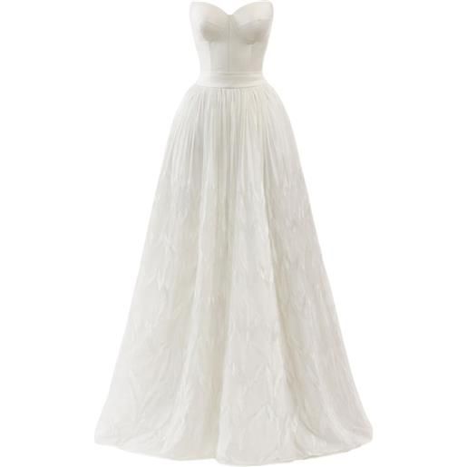 Lethicia Bronstein abito lungo plissettato - bianco