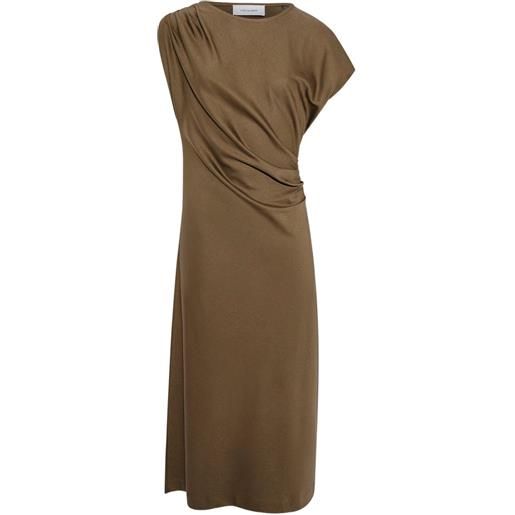 Yves Salomon abito midi asimmetrico - verde