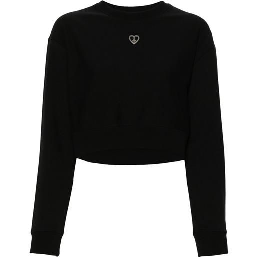 MOSCHINO JEANS felpa con applicazione - nero