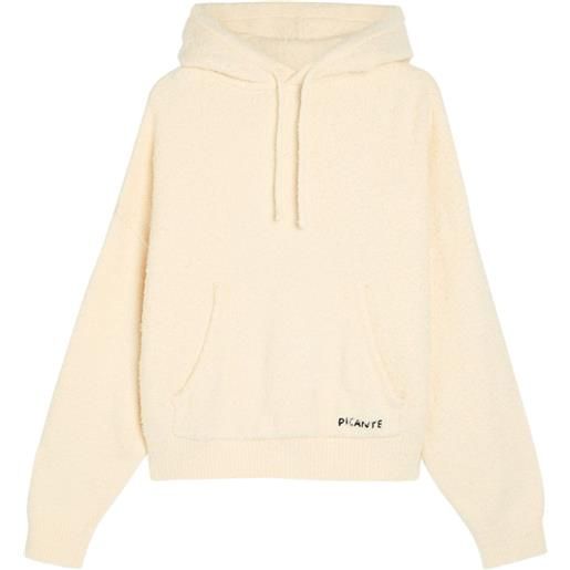 PICANTE felpa con cappuccio e logo - bianco