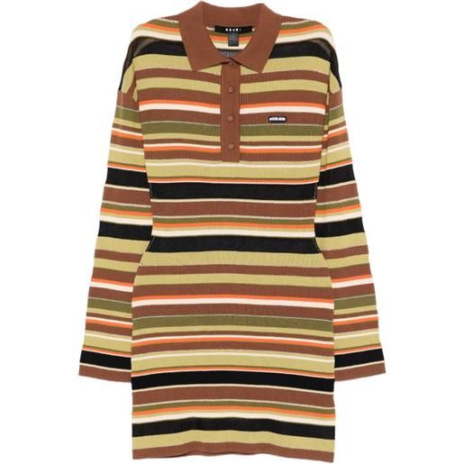 Ksubi abito corto tamrin a righe - marrone