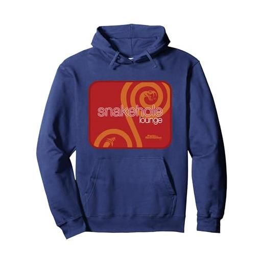 Parks and recreation snakehole lounge logo felpa con cappuccio, unisex per adulti, verde foresta, m