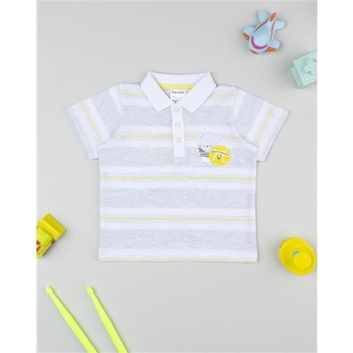 Prénatal polo bimbo mickey mouse bianco/grigio