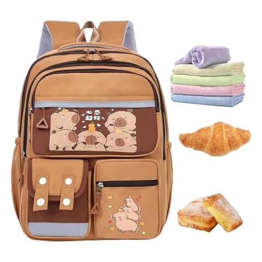 Portachiavi Capybara Cartoon In Acrilico – 3 Pezzi, Marrone, Media – Ciondolo Kawaii Per Borse, Zaini, Tracolle – Regalo Simpatico Per Donne, Uomini E Ragazzi