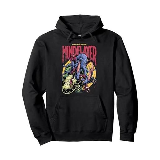 Dungeons & Dragons logo mindflayer di Dungeons & Dragons felpa con cappuccio, unisex per adulti, navy, l