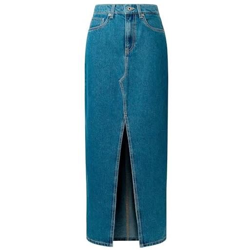 Pepe Jeans maxi skirt hw gonna, blu (denim-nd3), m donna