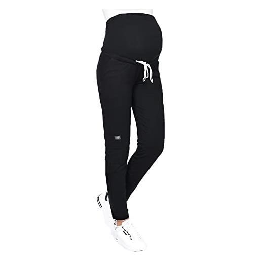 MijaCulture zoe m002 - pantaloni da gravidanza casual con pancia nero s