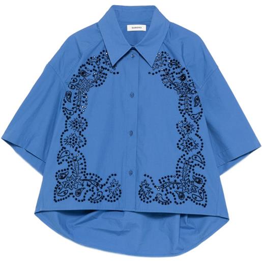 SANDRO camicia con decorazione - blu