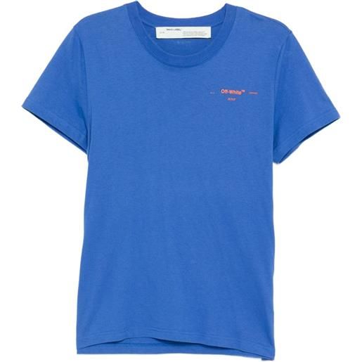Off-White t-shirt con strass - blu