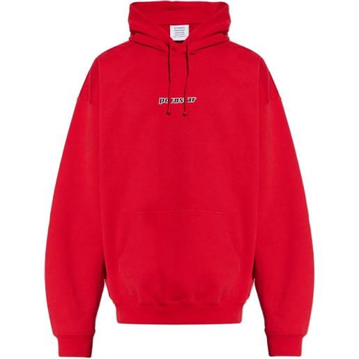 VETEMENTS felpa con cappuccio e coulisse - rosso