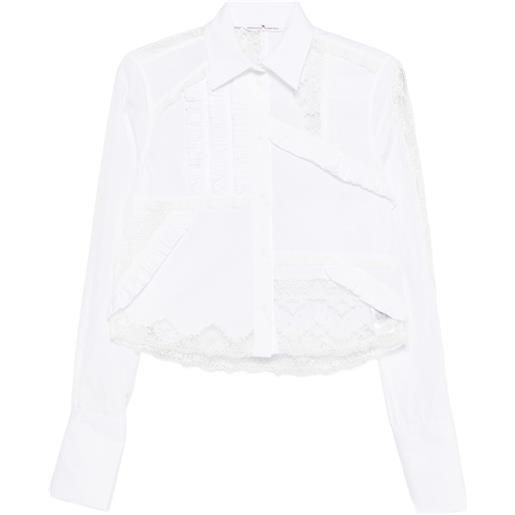 Ermanno Scervino camicia con ruches - bianco