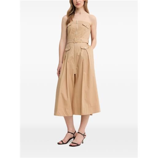 Gaudi abito midi con zip - toni neutri