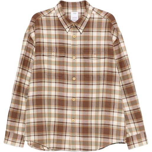 visvim camicia lumber a quadri - marrone