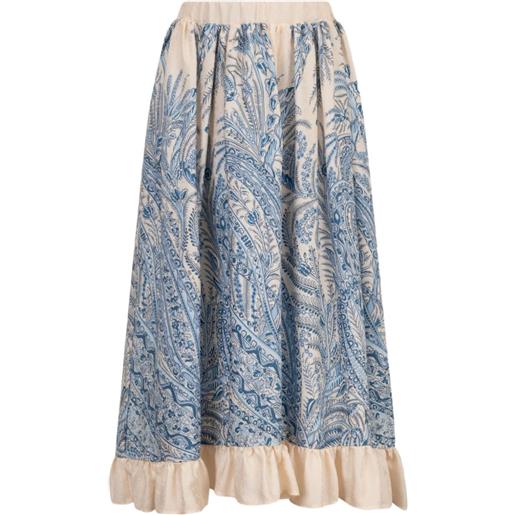 ETRO KIDS gonna con stampa paisley - toni neutri