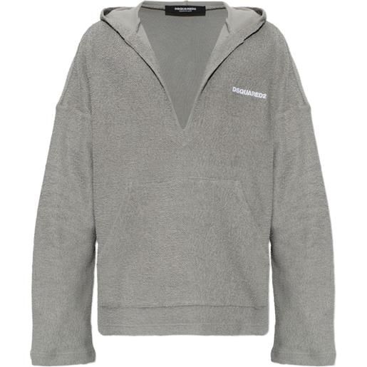 DSQUARED2 felpa con scollo a v - grigio