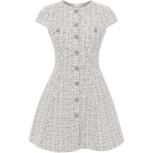 alice + olivia abito midi con decorazione - bianco