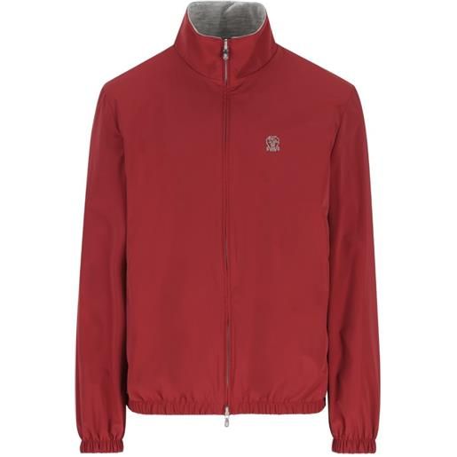 Brunello Cucinelli giacca con logo - rosso