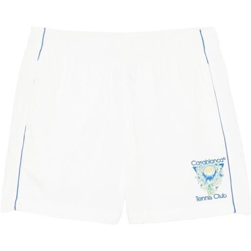 Casablanca bermuda con logo - bianco