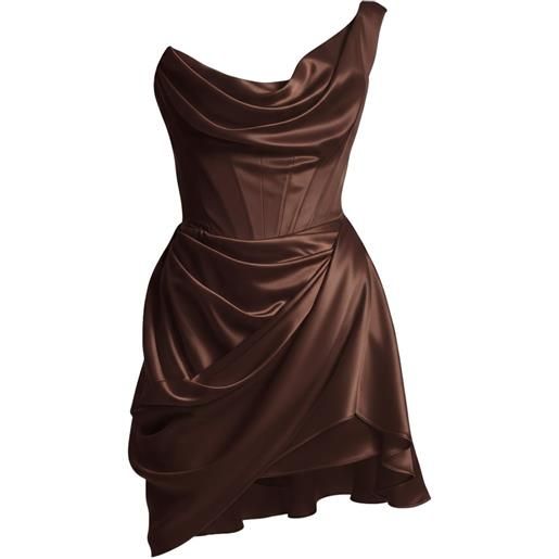 Vivienne Westwood abito doll in raso - marrone