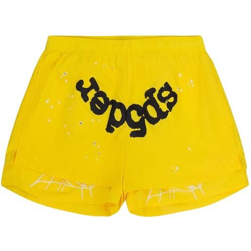SP5DER shorts a doppio strato - giallo