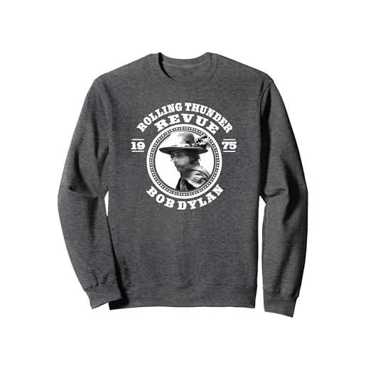 Bob Dylan - rivista felpa, unisex per adulti, grigio scuro, l