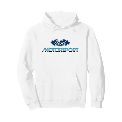 The SVT Store logo ford motorsport a 3 colori felpa con cappuccio, unisex per adulti, bianco, xxl