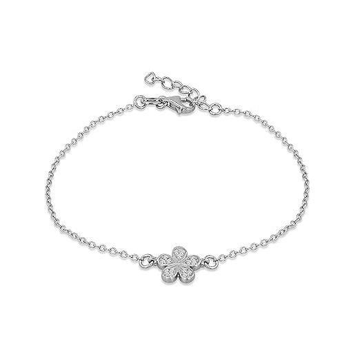 Bracciale Donna Tuscany Silver In Argento 925 Con Margherita In Zirconi – 19 Cm – Regalo - 2