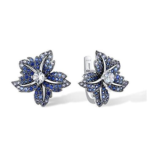 Santuzza Orecchini In Argento Sterling 925 Con Zirconia Cubica | Eleganti A Spina Di Pesce | Confezione Regalo