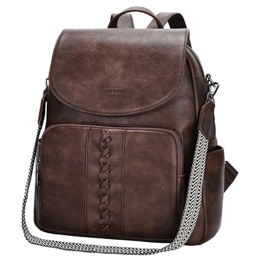 Zaino Convertibile 2-in-1 In Pelle PU, Antifurto, 24x7x33 Cm, Con Tracolla E Spallacci, Per Viaggi E Shopping, Uomo E Donna, Design Con Coulisse