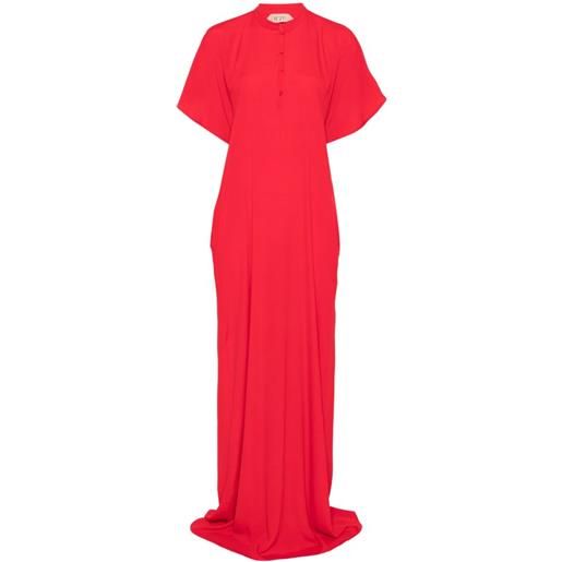 Nº21 abito lungo con bottoni - rosso