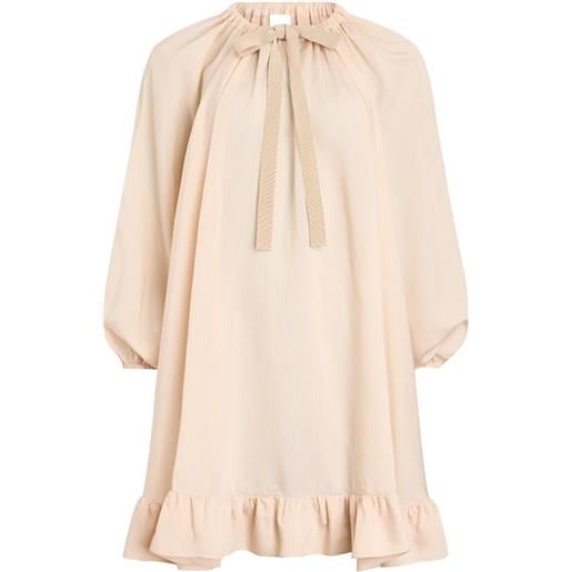 Patou abito corto a righe - toni neutri