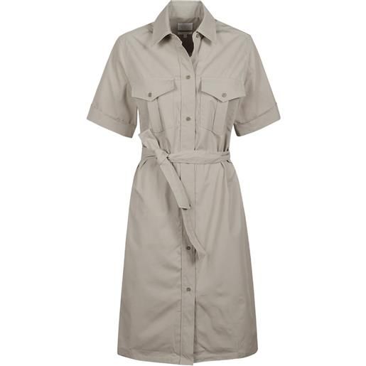 A.P.C. abito evy's midi con cintura e bottoni - toni neutri