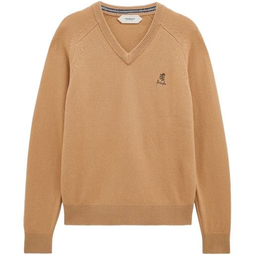 Pringle of Scotland maglione con scollo a v - marrone