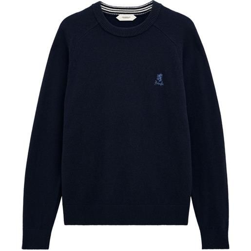 Pringle of Scotland crew-neck logo sweater - blu