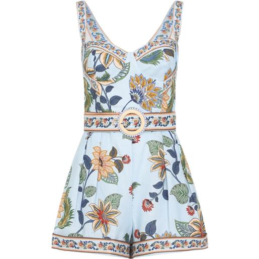 FARM Rio tuta intera a fiori - blu