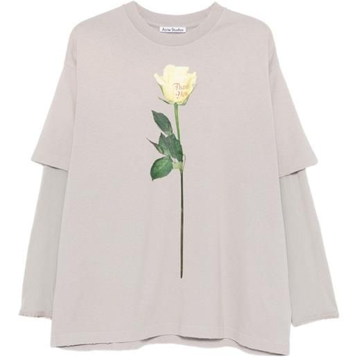 Acne Studios t-shirt a strati - toni neutri