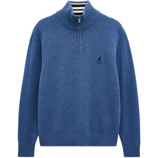 Pringle of Scotland polo con zip - blu