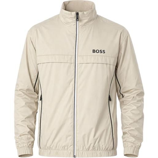 BOSS giacca impermeabile con finiture a contrasto - toni neutri