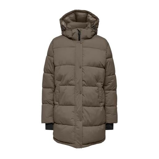 Only onlann cappotto tampone di qualità superiore metà lungo otw, marrone, xs donna