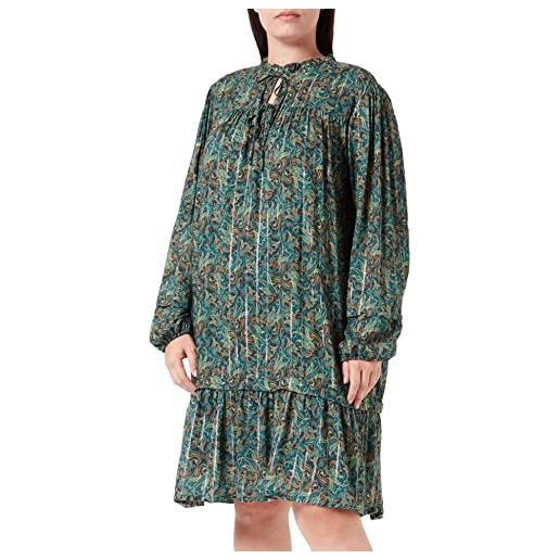 REPLAY w9782 vestito, 010 viola/bianco naturale, m donna