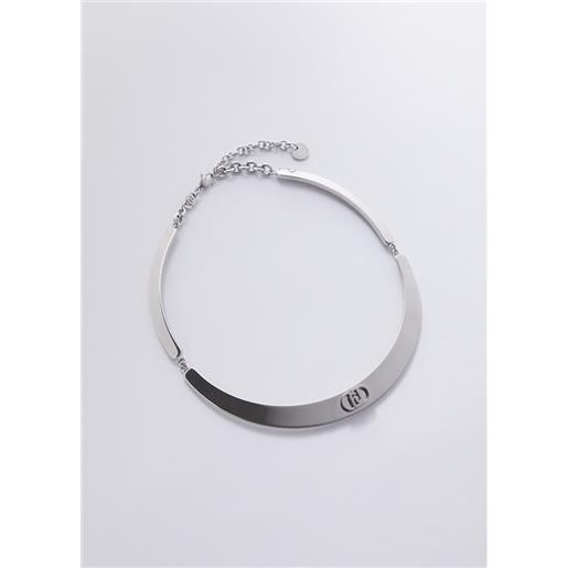 LIUJO liu jo collana con logo, color argento