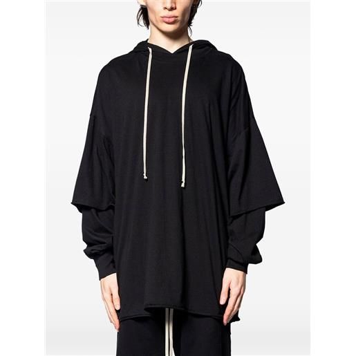 Rick Owens DRKSHDW maglione con cappuccio - nero