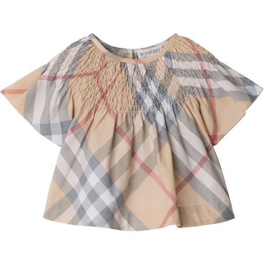 Burberry Kids blusa check - toni neutri