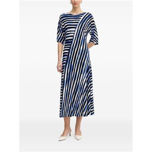 Joseph Ribkoff abito midi a righe - bianco