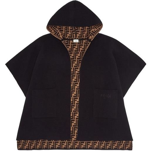 Fendi Kids giacca con cappuccio - nero