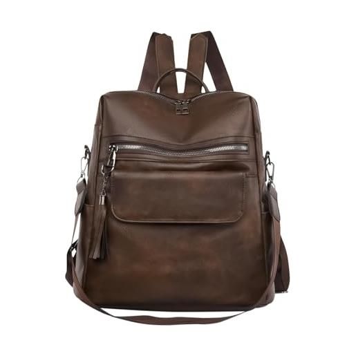 Zaino In Vera Pelle Blofinche – Piccolo, Convertibile E Antifurto – 33,5x16x32,5 Cm – Per Lavoro, Viaggi, Tutti I Giorni