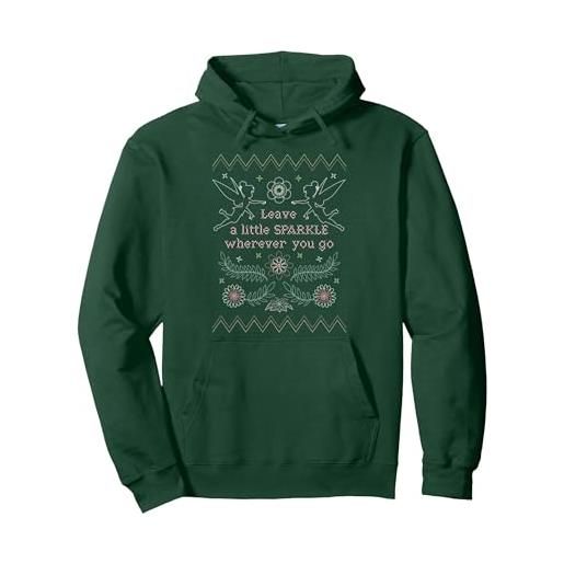 Disney peter pan trilli lascia un po' di brillantezza felpa con cappuccio, unisex per adulti, bordeaux, m