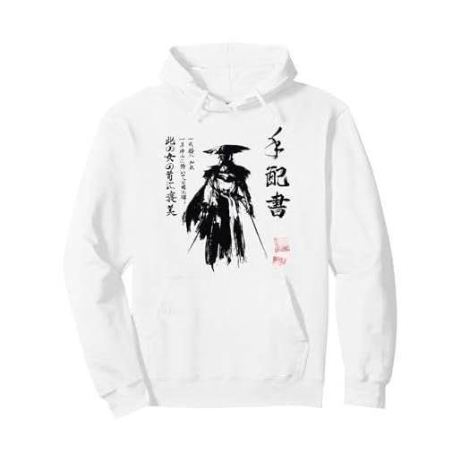 PlayStation ghost of yotei atsu sketch distressed wanted poster felpa con cappuccio, unisex per adulti, blu polveroso, xxl
